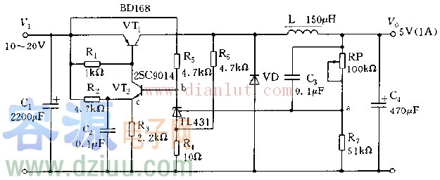 TL431<a href=http://www.189yp.com/kaiguandianyuan/ target=_blank class=infotextkey>_(ki)P(gun)Դ·D</a>5V,1A